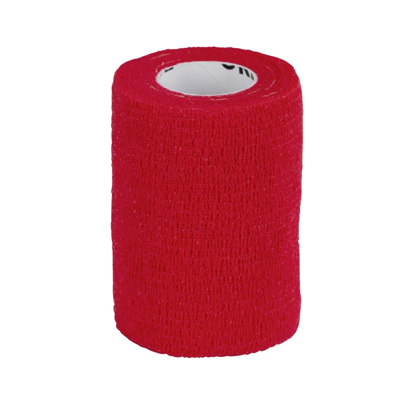 Pack de 12 Bandages Rouge cohésif Equilastic auto-adhésif 7,5 cm